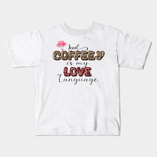 Iced coffee is my love language Kids T-Shirt